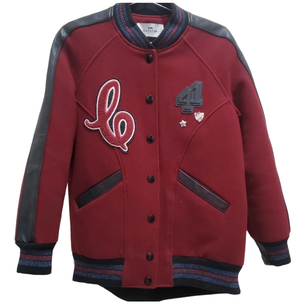 Gorgeous Coach Varsity Letterman Boyfriend Jacket Small S $795 😍